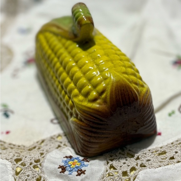 Vintage Corn Shaped Ceramic Butter Dish Topper - Picture 4 of 8